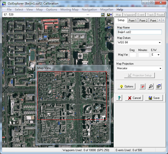 OziExplorer校准地图坐标2