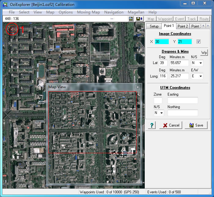 OziExplorer校准地图坐标4